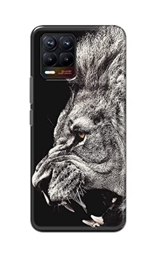 Image of Roaring Lion Hard Back Case Cover for Realme 8 / Realme 8 Pro Back Cover -(J5) VNS2225