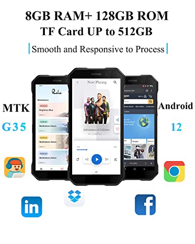 Doogee S61 Pro Rugged Smartphone (2022) - 20Mp Night Vision Unlocked Android Phones - 8Gb+128Gb - Android 12 - Ip68 Waterproof Rugged Phone Outdoor- 5180Mah Battery - 6.0" Ips Hd- Dual Sim 4G - Nfc #TOP2