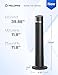 PELONIS 40 inch Bladeless Tower Fan for Bedroom, Standing Fan with Remote Control, 26ft/s, 90° Oscillation, 3 Speed Settings, 27 Db, 3 Modes, 15-Hour Timer, LED Display, Fan that Blows Cold Air, Grey