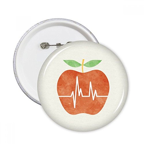 Cadeau cœur électrocardiogramme avec ce pin's badge rond multicolore