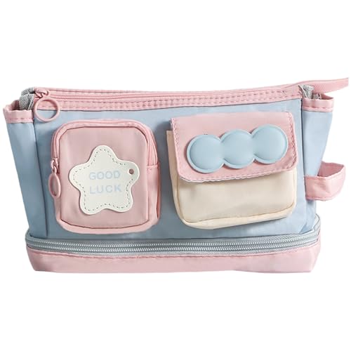 Estuche para lápices, organizador de escritorio para niños, estudiantes, papelería, bolsa de almacenamiento para bolígrafos, caja de soporte para bolígrafos educativos, escuela, oficina, regalo