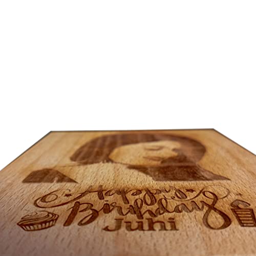 Image of Amazing gifts Rectangular Unique Friendship Day Gift - Personalize Engraved Tabletop Wooden Plaque 8x6 Inches