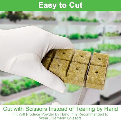 MXJFYY Rock Wool Cubes, 28Pcs Rock Wool Planting, 40 * 40 * 40 mm Rockwool Starter Plugs, Growing Soilless Cultivation Compress Base for Plants Starting, Root Cuttings, Plant Propagation - Image 2