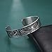 Stainless Steel Tree of Life Bracelet for Men Women Viking Celtic Knot Bracelet Cuff Bracelet Adjustable Yggdrasil Nordic Vintage Symbol Jewelry Gifts (Black)