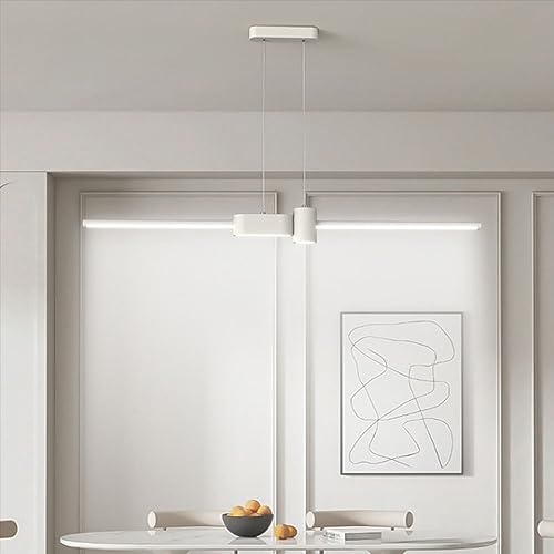 Suspension LED blanche 1200mm luminaire suspendu moderne nordique cuisine