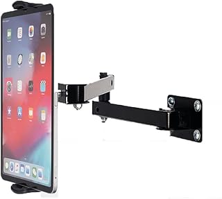 Wall Mount Tablet Holder Swivel Aluminum 360°Rotation Tablet Stand Wall Mount Stand Wall Extendable Tablet holder wall mount swivel with arm for ipad Wall Mounted bracket,for Tablet/Phone 7"-13"