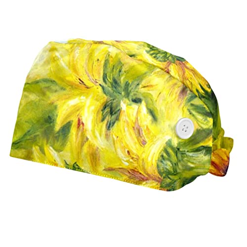 Chapeaux de travail unisexe à motif tournesols pour hommes et femmes, lot de 2 pièces