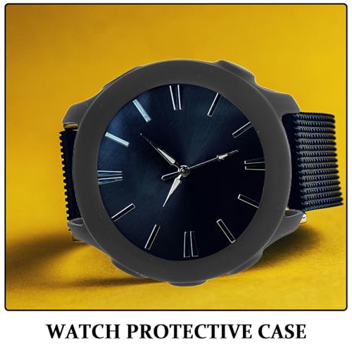 Estuche de reloj OSALADI negro con parachoques de repuesto y cubierta protectora antiarañazos 3
