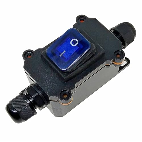 Interrupteur marche/arrêt en ligne AC 250V avec indicateur lumineux LED