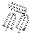Derurizy 12461 Stainless Steel Grill Burner Tube Replacement for American Outdoor 24NB, 24NG, 24NP, 24PC, 30NB, 30PC, 36NB, 36PC Gas Grill Models, 14 1/2" x 6 1/4", 3 Pack