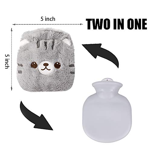 Chdn Rubber Hot Water Bottles Pain Relief With Cute Faux Fur Cover #TOP2