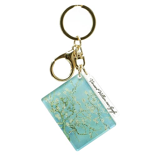 [ONLYOU] キーホルダー おしゃれ かわいい ミラ ゴッホ ひまわり アクセサリー チャーム キーリング 飾り バッグチャーム シンプル アクリル 絵画 アート イラスト Almond Blossom (花咲くアーモンドの木の枝)のサムネイル