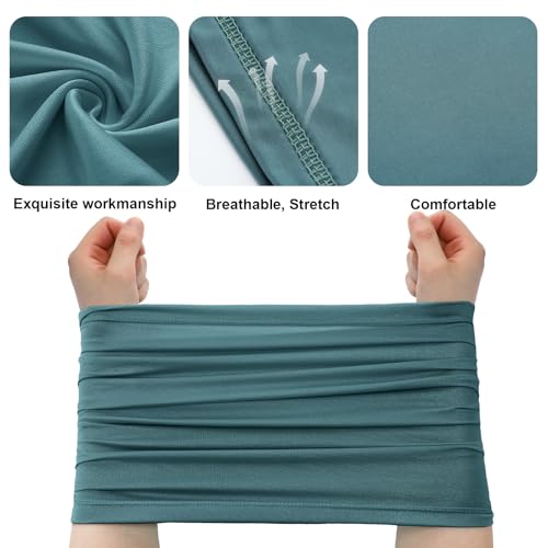 Image of Geyoga 6 Pcs Summer UV Protection Cooling Neck Gaiter Scarf Face Clothing Neck Gaiter Mask Sunscreen Breathable Bandana