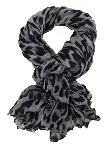 Ella Jonte leichter Schal Leopard beige grau oder braun Animalprint...