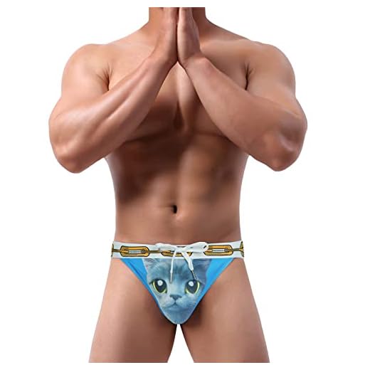 sutelang lurryly Slips de Bain Imprimé Drôle Homme ave élastique Cordon de Serrage Slips de Bain Été Confortable Sexy Taille Basse Swimming Trunks Short De Bain