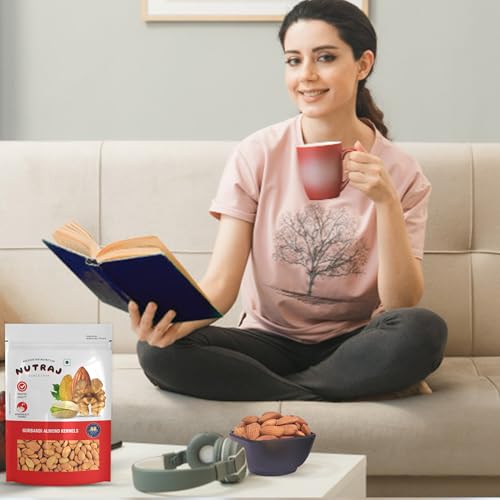 Image of Nutraj Gurbandi Almond Kernels 1 Kg (250g x 4) Pouch | Choti Giri | Badam | Dry Fruits and Nuts | Grocery Item.