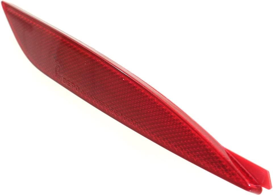 Evan Fischer Rear, Driver and Passenger Side Bumper Reflector Set of 2 Compatible with 2011-2014 Hyundai Sonata - HY2831102, HY2830102