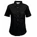 Produktbild Fruit Of The Loom Lady-Fit Poplin Bluse, kurzarm Small,Schwarz