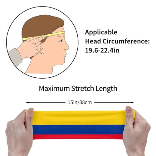 Image of Cute Flag Headbands Women Men Flag Sweatband Sports Headband for Running, Cycling, Yoga Gym, Working Out