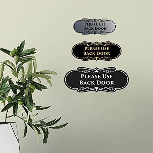 Please Use Back Door Solution Entrée de Service Signs ByLITA M - 3
