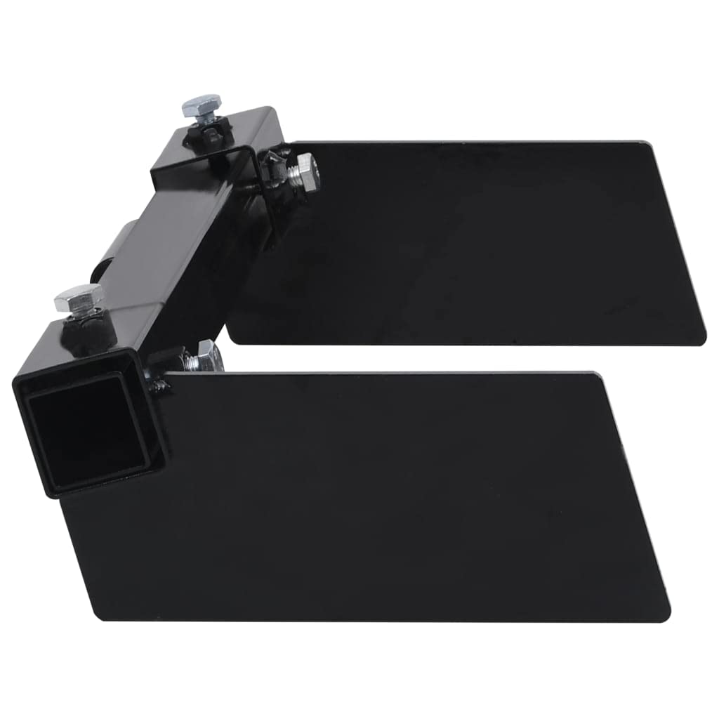 vidaXL Schneepflugadapter für Rasentraktor Rasenmäher Mäher Schneeschild Räumschild Schneepflug Anbausatz Stahl Schwarz 401x220x120mm