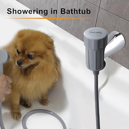 image for YOO.MEE Pets Shower Attachment, Quick Connect on Tub Spout w/Front Div