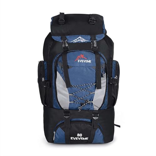 Hiking Backpack 80l Waterproof,Lightweight Foldable Rucksack For Trekking Walking Climbing Moutdoor Sports