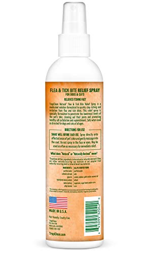 TropiClean Natural* Flea & Tick Bite Relief Spray for Pets, 8oz - Made in USA. Soothes Flea & Tick Bites - Medicated… - Image 3