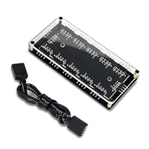 12V 4Pin RGB LED Hub,11 Way 12V 4 Pin RGB Splitter Controller with Acrylic Shell,Used to Expand The Motherboard RGB Interface