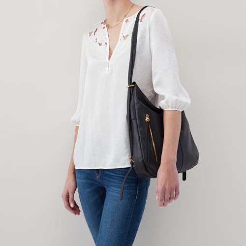 Image of HOBO Merrin Leather Bucket Backpack Convertible to Shoulder Bag for Women