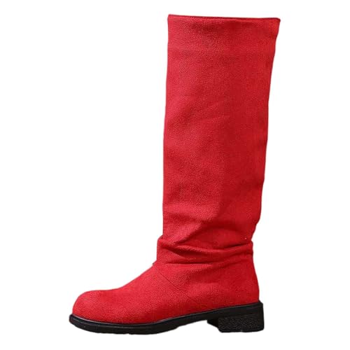 Bottes au-dessus du genou femme daim bottes souples mollet moyen hiver