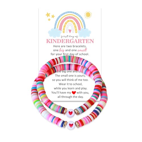 Image of First Day of Kindergarten /School Bracelet Gift, Back to School Bracelet Mommy and Me