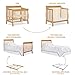 Dream On Me Aden 4-in-1 Convertible Mini Crib In Natural, Greenguard Gold Certified, Non-Toxic Finish, New Zealand Pinewood, With 3 Mattress Height Settings