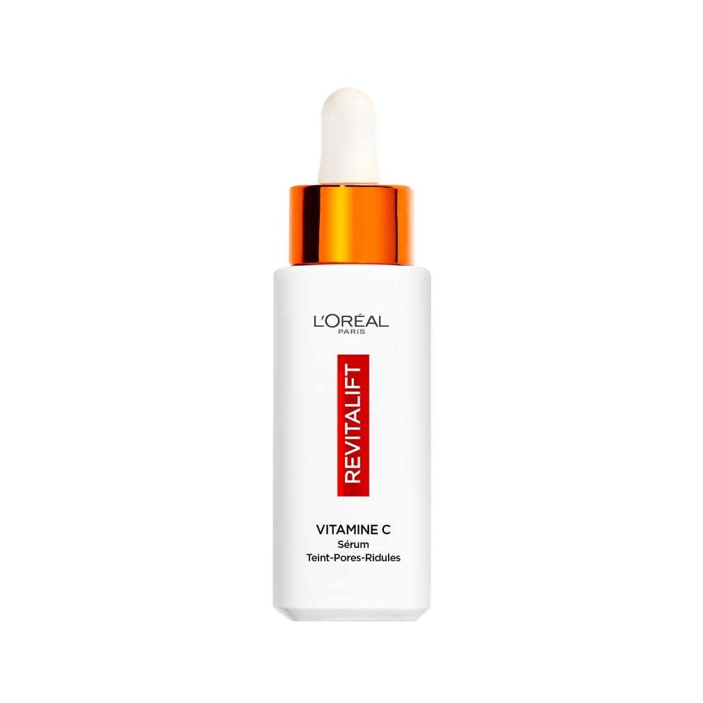 L'Oréal Paris – Sérum 12% Vitamine C Pure + Acide Salicylique + Vitamine E – Antioxydant & Anti-​Âge – Teint irrégulier, Pores et Ridules – Flacon Anti-​UV – Revitalift Clinical – 30 ml