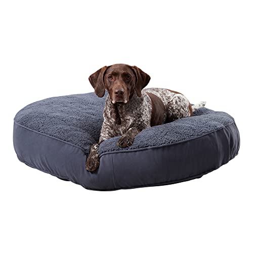 South Pine Porch Samson Deluxe Round Pillow Style Dog Bed, Blue Steel, Large (42