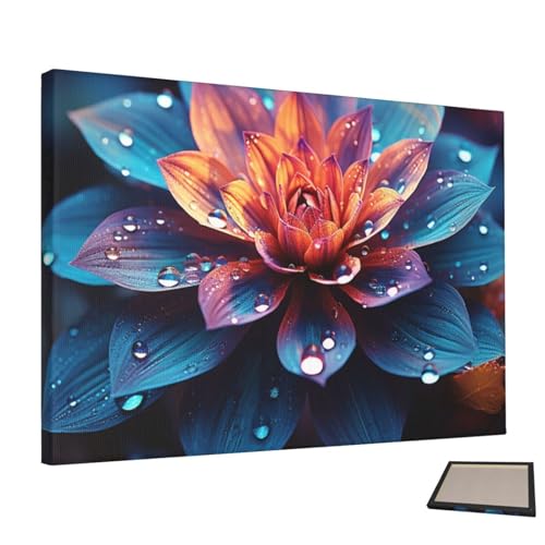 Affiches de fleurs couleur éclatante peinture décorative sur toile sans cadre