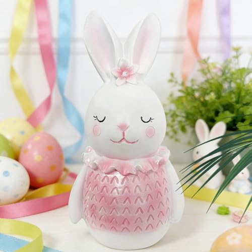 Figuras de conejo de resina: mini adornos de primavera para balcón 3