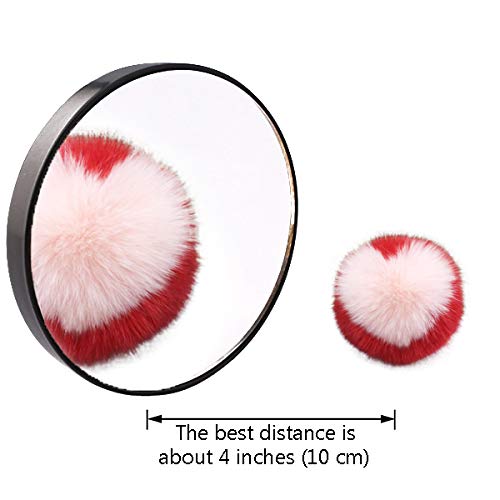 10X Magnifying Makeup Mirror, Round Mirror 2 Suction Cups Facial Makeup Cosmetic Absorption Shaving Home Makeup Travel Essential(Diameter 3.46 Inches) #TOP1