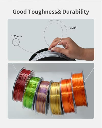 Image of PLA Filament 1.75mm Marble 1KG, 3D Printer Filament Dimensional Accuracy + /- 0.02mm, 1kg Plastic Spool(2.2lbs) 3D Printing Filament Fits for Most FDM 3D Printers (Grey)