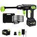 Pressure Washers,Cordless Pressure Washer, 1500mAh*10 Battery, 6-in-1 Nozzle, 10m Range for Car/Patio/Garden/Floor Cleaning & Watering, Green (1 Battery)