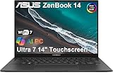 ASUS Zenbook 14 AI PC Touchscreen Laptop, Intel Ultra 9 285H, 32GB DDR5, 1TB SSD, 35.6 cm FHD+ OLED, 16-Core ( i9-13900H), Backlit, 2x Thunderbolt 4, Wi-Fi 7, 18-Hr Akku, IR Webcam, Win 11 Pro