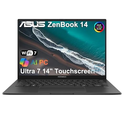 ASUS Zenbook 14 OLED Touchscreen AI PC Laptop,14" FHD+, Intel Ultra 7 255H, 16GB DDR5, 1TB SSD,16-Core (> i9-13900H), Backlit, 2x Thunderbolt 4, Wi-Fi 7, IR Webcam, 18-Hr Battery, Win 11 Pro, UX3405