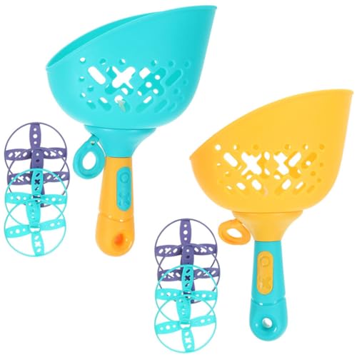 Alasum Flying Disc Launcher Toys, 2 Sets Kids Outdoor Flying Saucer Toys Disc Launcher Tool Kits for Boys Girls Christmas Birthday, Kids Outside Games