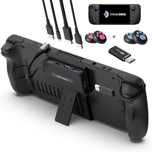 Station d'accueil Steam Deck 5 en 1 USB-C avec hub 3 ports USB et sortie vidéo ultra HD 4K