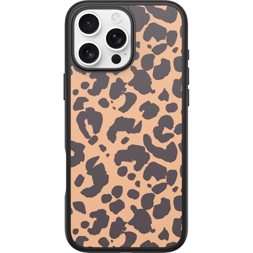 Image of OtterBox iPhone 16 Pro Max Symmetry Series Case - Leo Look (Black) - Ultra-Thin, Sleek, Leopard Print iPhone Case