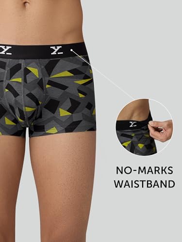 Image of XYXX Men's CloudSoft Modal Printed Trunks| Snug Fit, 4-Way Stretch & No-Marks Waistband Underwear for Man