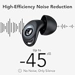 Ear plugs for Sleeping,Noise Cancelling Silicone Earplugs,45 dB,Soft and Reusable,Hearing Protection with 8 Earpieces in 4 Sizes(XS/S/M/L),Carrying bag,for Sleeping,Concert,Working,Studying,Travelling - Image 2