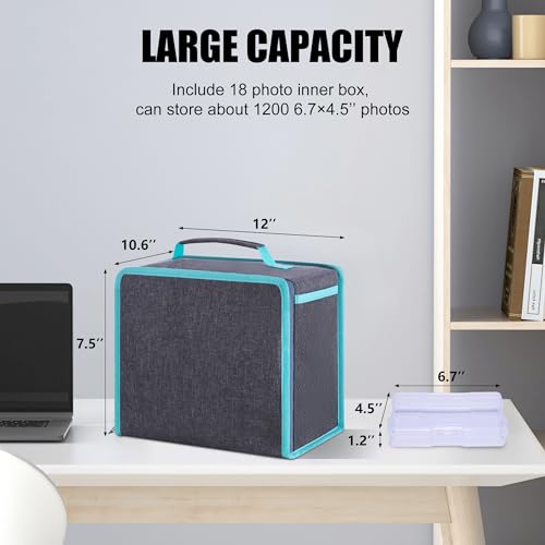 Joelver Maker 21977 Photo Storage Box 4X6, Clear 18 Inner Extra Large Organizer Acid-Free Photo Keeper Storage Case thumb #1