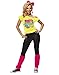 90s 80s Outfit for Women 80's Theme Party Disco Shirt Off The Shoulder Tops Vintage 90s Neon Off Shoulder Top