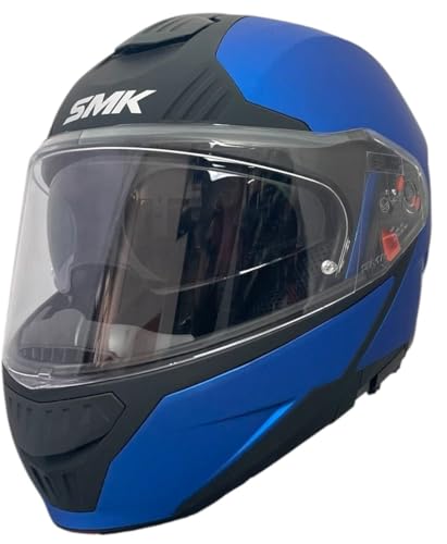 Casco Modular SMK GULLWING une finition haut de gamme bleu mat MA500
